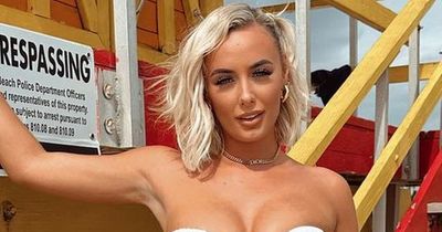 Love Island's Millie shows off curves in white bikini after getting 'boobs and bum back'