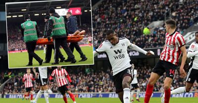 Sunderland supporters sweat as Ross Stewart stretched off during Fulham FA Cup clash