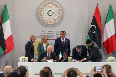 Italy's Eni signs $8 bn gas deal as Meloni visits Libya