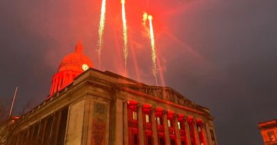 Fireworks set off in Nottingham city centre as display lights up skies
