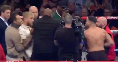 Jake Paul and Tommy Fury separated during heated face-off for grudge fight