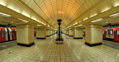 Inside London tube station HIDDEN from street and looks like it belongs in Russia