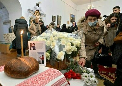 Mourners honour British volunteer killed evacuating civilians on Ukraine frontline