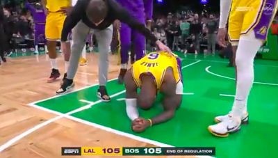 LeBron James’ emotional reaction to missed foul call in Lakers-Celtics became a funny meme