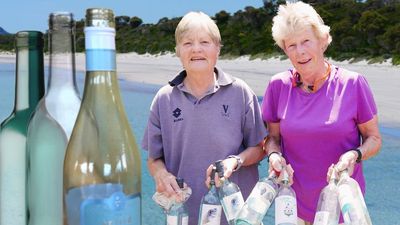 Recyling glass bottles turns into a community project for Flinders Island community