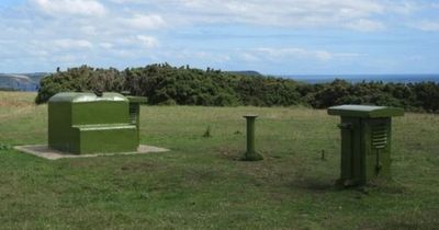 Green metal object is actually nuclear bunker by the sea hiding secrets 12ft underground