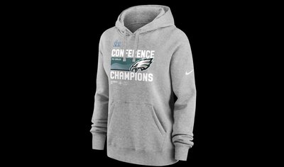 Philadelphia Eagles Conference Champs gear, get your hats, shirts, and hoodies to celebrate the Birds going to the Super Bowl