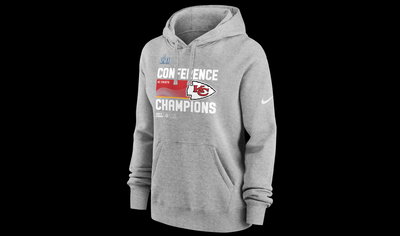 Kansas City Chiefs Conference Champs gear, get your hats, shirts, and hoodies to celebrate the Chiefs going back to the Super Bowl