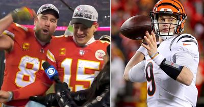 Patrick Mahomes and Travis Kelce aim cheeky Joe Burrow dig after securing Super Bowl slot