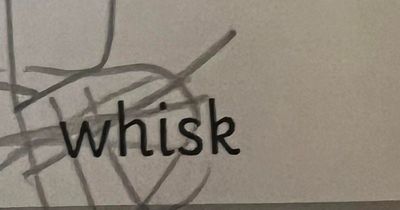 Mum left in hysterics at son's rude drawing of 'whisk' in epic homework blunder