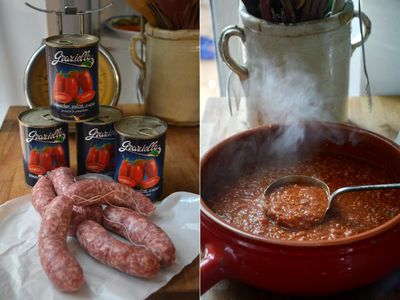 Rachel Roddy’s recipe for tomato and sausage ragu