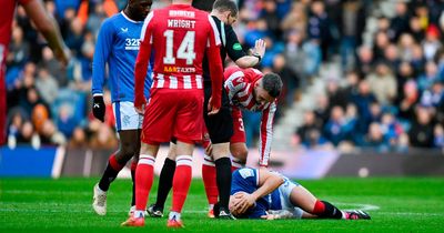 Nicky Clark appeals Rangers red card as Callum Davidson convinced Willie Collum got it wrong