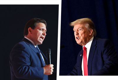 Trump attacks "globalist" DeSantis