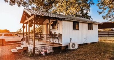 Couple spend £12k transforming rotting shed into dream home for family-of-four