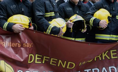 Firefighters across UK vote to strike as Tories given 10-day pay ultimatum