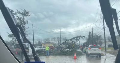 Gran's dashcam footage from INSIDE tornado that struck her car on way home