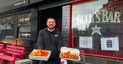 Edinburgh set for American-style Buck's Bar with chicken dishes and cocktails