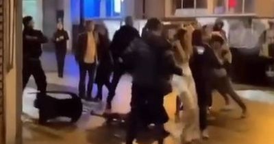 Vicious fight breaks out in Dublin as chairs thrown and woman knocked to the ground