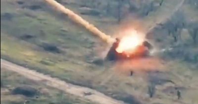 Russian soldiers wiped out by Ukrainian blast in dramatic new footage