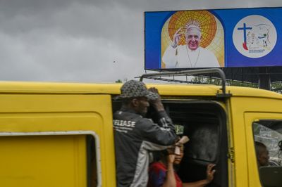 Pope visits conflict-ridden central Africa, first stop DR Congo