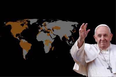 Map: What countries has Pope Francis visited?