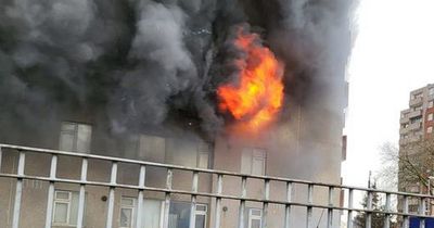 Ashton under Lyne fire: Huge fireball and black smoke at flats as residents evacuated