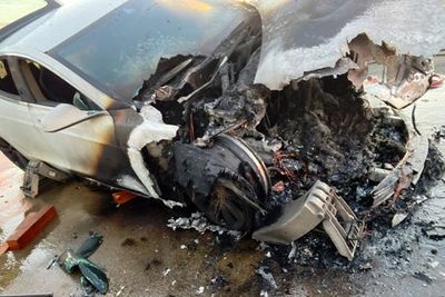 Tesla car spontaneously catches fire, taking 22,000 litres of water to put it out