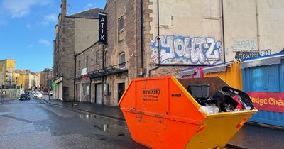 Edinburgh locals spot lost property dumped in skip outside Atik nightclub