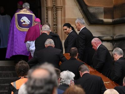 Premier urges respect ahead of Cardinal Pell's funeral