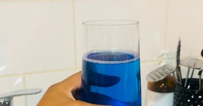 Woman baffled after blue water flows out of her tap as she asks if it's safe