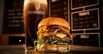 You can get a burger made with Guinness cheese and bacon this month only