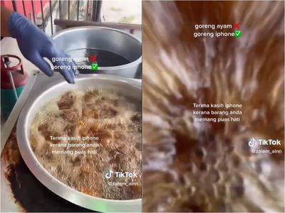 Viral TikTok shows what happens when you accidentally drop an iPhone into boiling oil