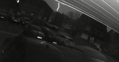 WATCH: Moment huge lightning bolt leaves Lanarkshire residents terrified