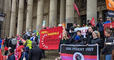 Thousands march through Leeds city centre as striking teachers 'battle for better pay'