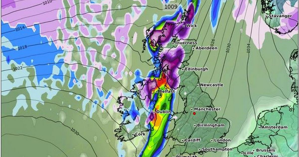 Snow Northern Ireland Weather maps forecast 750mile…