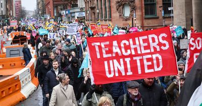 "I can't stand it anymore": Thousands walk out in mass school strikes amid fears for the future of education