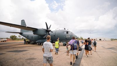 ADF flies students and teachers back to school in flood-ravaged WA