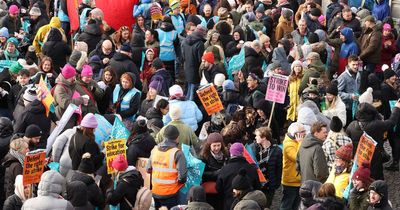 Exhausted teachers vow to keep protesting 'until change happens' as 200,000 walk out