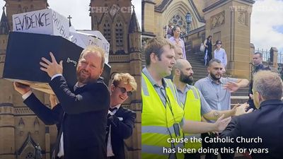 The Chaser Brought A Coffin Of ‘Evidence’ To George Pell’s Memorial The Vid Is My New Religion