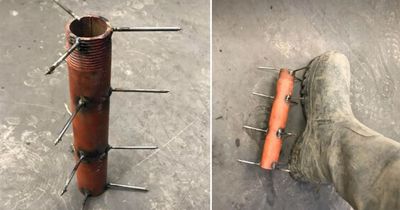 Spike trap 'that could kill a child' found hidden in puddle in England