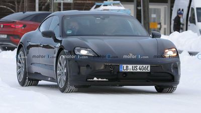 Porsche Taycan Facelift Spied With Deceiving Camouflage