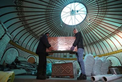 Kazakh yurts in Ukraine irk Russia as crowdfunded aid pours in