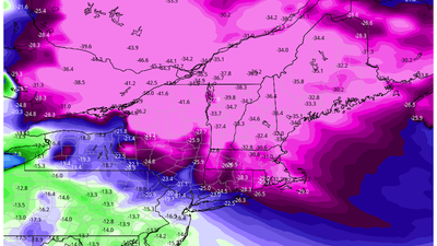 Coldest air in the Northern Hemisphere is pouring into New England