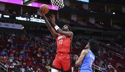 In victory over Thunder, Rockets rookie Tari Eason records third straight double-double