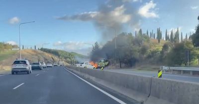 Canberra rush to work takes another crash toll as car catches fire