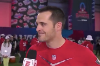 Derek Carr had a perfect self-roast of his Raiders career after lighting up the Pro Bowl skills contest