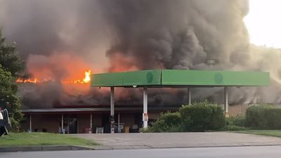 Firefighters contain potentially disastrous blaze at Krambach petrol station