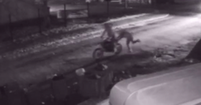 Brazen Scottish thieves caught on CCTV fleeing with stolen bike after break-in