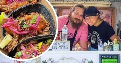 The husband and wife wowing customers with their tacos sold on a Cardiff market stall