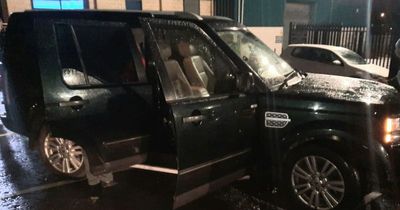 Boy, 14, 'caught behind wheel of Land Rover with drunk parents in the back'